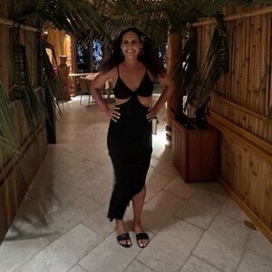 Black Cut out Maxi Dress Size Medium